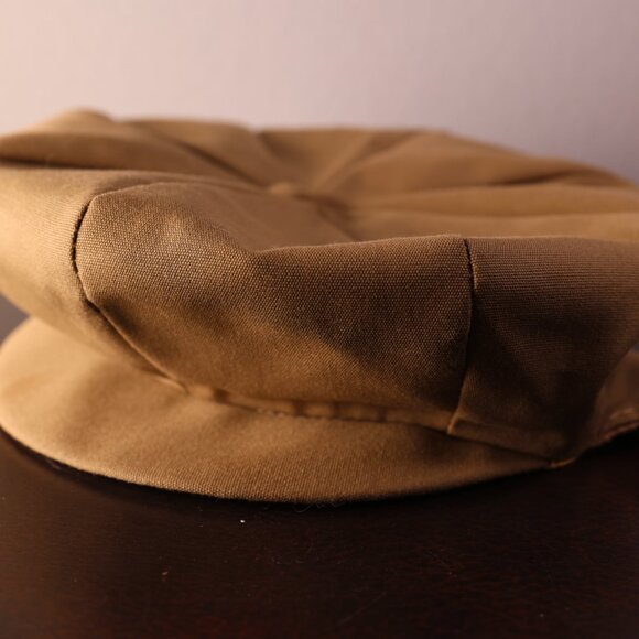 Vintage 1940's Driving Cap in Khaki with chin strap - Picture 8 of 10